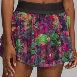 Lululemon Athletica Vibrant Leaf Print Skirt